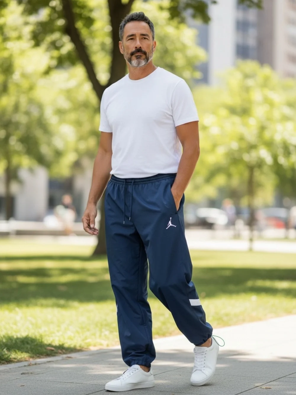 Jordan Men's Navy DriFit Windbreaker Track Pants